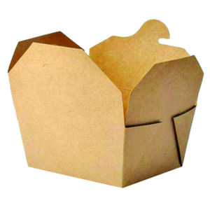 Contenedor de comida para llevar de papel marrón, caja de comida para llevar de papel blanco, resistente a fugas y grasa, caja de almuerzo desechable de cartón para catering - Product Image 4