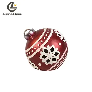 फैक्टरी कस्टम राल इनडोर विला क्रिसमस सजावट बड़ा बड़े हिमपात का एक खंड क्रिसमस गेंदों गहने