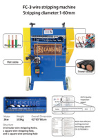 Máquina Pelacables para Reciclaje de Chatarra de Cobre, Pela de 200 a 1200 kg de Cables por Día, Equipo para Pelar Cables