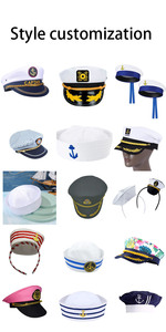 Chapeau de <span class=keywords><strong>marin</strong></span> de yacht pour femmes et hommes, en gros, pour fête de fiançailles, fête de mariage, rose, vert, violet, blanc, bleu - Product Image 5