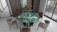 Carrelage de sol moderne de luxe en céramique frittée finition polie antidérapante résistante aux acides 1370x1370mm 12mm d'épaisseur marque Jinsanjiao