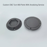 Cache de protection anti-poussière en aluminium, sur mesure CNC, anodisé noir, pour mécanique, petite pièce EDM