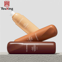 Emballage de soins de la peau personnalisé de luxe, flacon en plastique PET de 40 ml avec pompe distributeur pour crème pour le visage, lotion, sérum et flacons cosmétiques