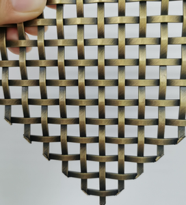 Grille tissée en métal bronze vieilli - <span class=keywords><strong>Insert</strong></span> décoratif de style rétro pour portes d'armoires et façades de rangements - Product Image 2