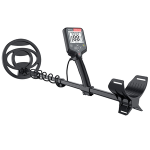 Détecteur de métaux avec écran LCD, bobine de recherche de 25 cm, plastique noir, pour adultes, détection souterraine - Product Image 2