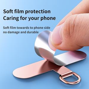 Cordon universel pour téléphone avec patch en acier inoxydable et anneau en D, attache de sécurité pour téléphone portable en forme de corde, clip métallique pour téléphone - Product Image 4