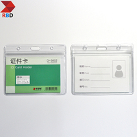 Porte-cartes d'identité en PVC transparent pour exposition, modèle RBD/OEM D4001