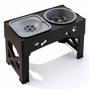 Set di Ciotole per Animali Domestici in Acciaio Inox Stabile e Anti-Ribaltamento, con Bordo Antisgocciolamento, Doppio Contenitore Portatile per Gatti, Cani e Piccoli Animali - Product Image 2