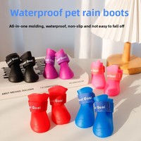 Bottes de pluie en PVC quatre saisons pour chiens – Durables, antidérapantes, imperméables, résistantes à l'usure, souples, anti-salissures – Chaussures modernes et minimalistes pour animaux de compagnie