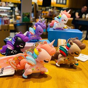 Llavero de PVC 3D Suave con Diseño de Animalitos de Dibujos Animados para Mujer, Bonito Llavero Kawaii para Cartera, Accesorios, Llavero de Unicornio de Plástico - Product Image 2