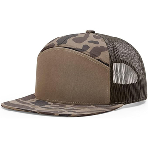 Chapeau personnalisé 168P Casquette de camionneur à 7 panneaux Hi-Pro Snapback Cap Camo Casquette de baseball réglable Brodé en 3D Nylon Fashion Plaid Pattern - Product Image 1