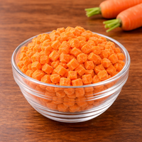 Cubos de Zanahoria Liofilizados a Granel de Primera Calidad, Ingrediente Vegetal Vegano Natural, Listo para Usar