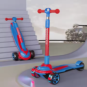 3-en-1 plegable 2-14 años Altura ajustable auto equilibrio <span class=keywords><strong>triciclo</strong></span> monopatín 3 ruedas luz equilibrio coche Kick niños Scooter - Product Image 5