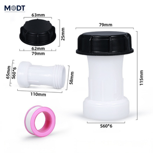 Ensemble de robinets d'eau Shanghai MDT 20 mm 1/2 pouce pour IBC avec adaptateur pour réservoir de 1000 L, irrigation agricole - Product Image 5