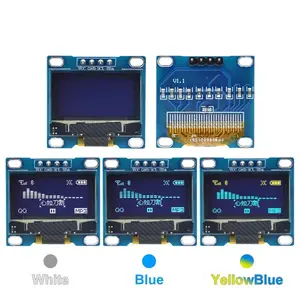 0.96 inci 128*64 SSD1306 panel OLED lcd layar sentuh modul biru putih antarmuka I2C IIC Oled 4pin PCBA