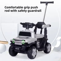 Voiture jouet pour enfant à quatre roues, à piles, avec musique et lumières, en ABS, pour les 1-3 ans, unisexe, poussée illimitée, télécommande, 2-4 ans