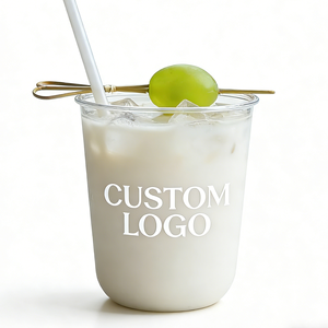 Gobelets ronds en plastique PP personnalisés et mignons pour jus, 12 oz, jetables, avec design personnalisé, diamètre 90 mm, impression UV - Product Image 2