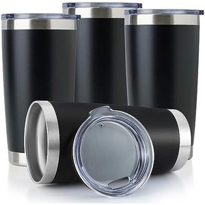 แก้วน้ำสแตนเลสสุญญากาศขนาด 20 ออนซ์ พร้อมฝาปิด แก้วน้ำแบบพกพาสองชั้นเคลือบสีฝุ่น เหมาะสำหรับใส่กาแฟ - Product Image 6