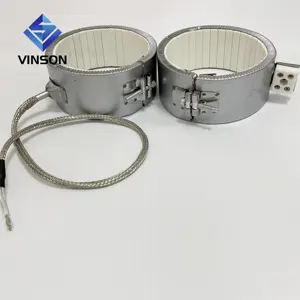 220v/230v/240v 129x65mm extruder heating element ceramic insulated Band Heater for injection machines
