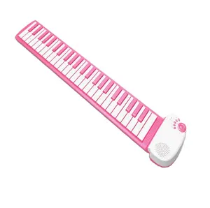 低价49键粉色便携式卷钢琴手卷钢琴儿童数码钢琴