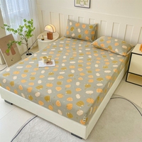 Housse de matelas en polyester imprimée, drap-housse pour lit Queen et King Size, couvre-lit supérieur élastique