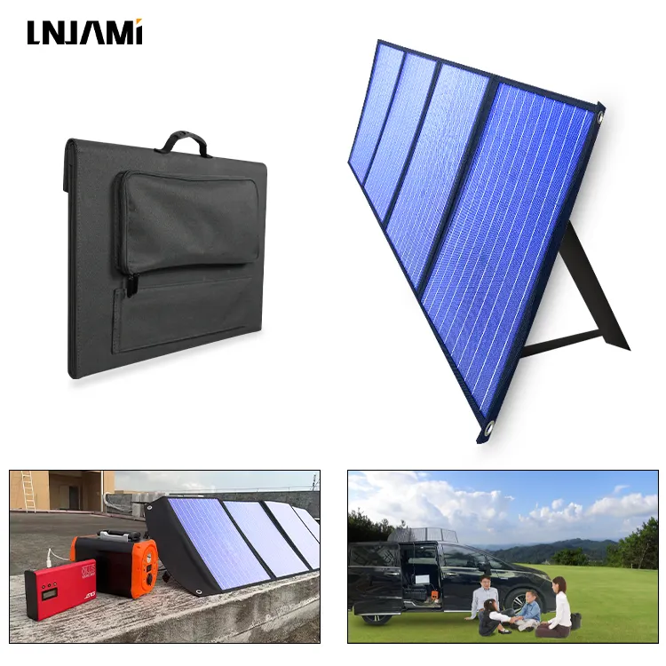 LNJAMI Лучшая цена, портативные складные солнечные панели большого размера с разъемом USB Type-C 120 Вт, солнечные панели для дома и кемпинга