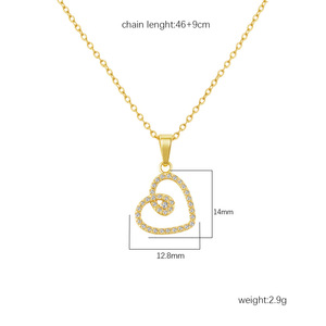 Collana Resoul placcata oro 18 carati con pendente in zirconia, impermeabile, anti-ossidazione, gioielli per donna - Product Image 6