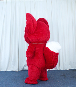 Disfraz de mascota inflable de zorro personalizado Unisex, Material de felpa de impresión dibujada a mano para publicidad de fiestas - Product Image 5