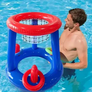 Ensemble d'anneaux de basket-ball <span class=keywords><strong>gonflable</strong></span> en EVA, 3 anneaux, 1 boule pour enfants, <span class=keywords><strong>piscine</strong></span> extérieure, plage, jouets interactifs, <span class=keywords><strong>structure</strong></span> durable - Product Image 6
