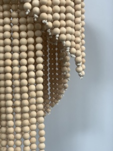 Nouvel abat-jour de lustre nordique à franges <span class=keywords><strong>avec</strong></span> perles en <span class=keywords><strong>bois</strong></span>, articles de tapisserie en <span class=keywords><strong>macramé</strong></span>, décorations murales pour une maison chaleureuse - Product Image 3