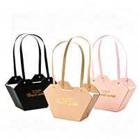 Sac de transport portable et étanche pour fleurs, sac à main trapézoïdal pour fleuriste avec poignée, boîte d'emballage florale, fournitures en gros