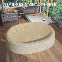 Lit grattoir ovale moderne pour chat, en sisal tressé, résistant à l'usure, pour salon