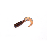 Curly Tail Peche Leurre Leurres de pêche à l'achigan Liquide Plastisol Bait Soft Grub Lure