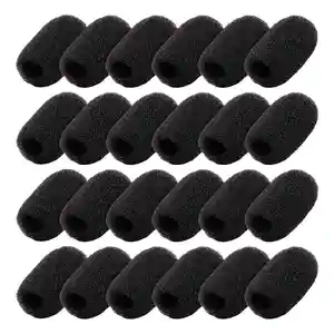 Customized set of black replacement foam cover windshield windshield sponge cover for headset microphone microphone cover access
