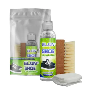 Marchio personalizzato all'ingrosso della fabbrica 3 In 1 Kit per la pulizia delle scarpe liquido per la pulizia delle scarpe da ginnastica naturale da 120ml per scarpe sportive