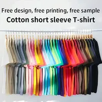 Kaos Pria Solid Heavyweight 250GSM 100% Katun Rajut Regular Fit Anti-Kerut Cepat Kering Bernapas Sablon Logo