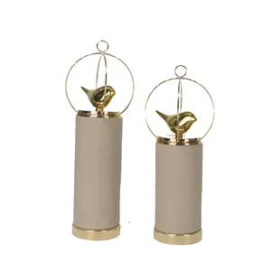 Modern Metal Home Decoration Bird and Birdcage for Hotel Decor