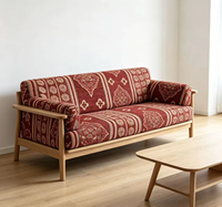 Tissu Jacquard Sadu de style arabe 100 % polyester, caractéristiques ethniques modernes, très vendu par TengHui, pour canapé, mobilier, textile, rouge