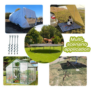 Anclajes de Suelo Helix, Estacas de Acero Galvanizado Resistentes, para Fijar Trampolines, Carpas, Cobertizos y Embarcaciones - Product Image 5
