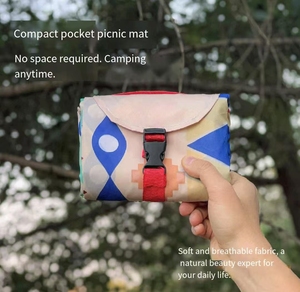 Custom Logo Folding Beach Camping Mat <b>Waterproof</b> Sand Free Oxford Picnic <b>Outdoor</b> <b>Rug</b> - Product Image 2