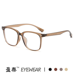 กรอบแว่นตาทรงสี่เหลี่ยม TR90 ป้องกันแสงสีฟ้า สำหรับทุกเพศ เลนส์ใส - Product Image 1