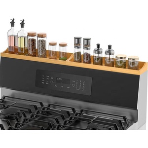 WDF Custom Magnetic Stove Top Shelf Stove Top Magnetic Shelf Bamboo Spices Organizer For Kitchen Organization