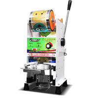 Machine de scellage de gobelets en plastique entièrement automatique pour thé à bulles et lait