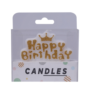 Candela con lettera a forma di corona d'oro iscrizione di <span class=keywords><strong>buon</strong></span> <span class=keywords><strong>compleanno</strong></span> decorazioni per la casa feste di paraffina di capodanno - Product Image 1