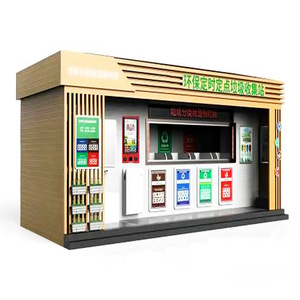 Smart Waste <b>Bin</b> Rectangular Solar Powered <b>Sensor</b> Induction Type Outdoor Eco Friendly Recycling Station - Product Image 1