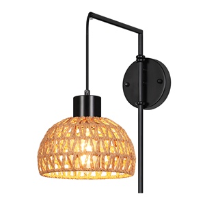 Nordic Style Hemp Rope E27 <strong>Wall</strong> <strong>Light</strong> Natural <strong>Wicker</strong> Hotel Bedroom Corridor Decoration <strong>Wall</strong> <strong>Lights</strong> - Product Image 4