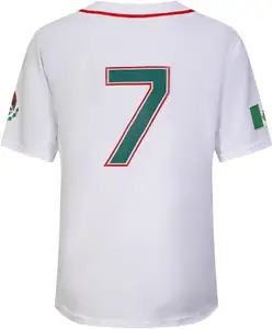 2024 Mexico Embroidery Logo Custom Printed Baseball Jersey With Numbers Men's Baseball Shirts