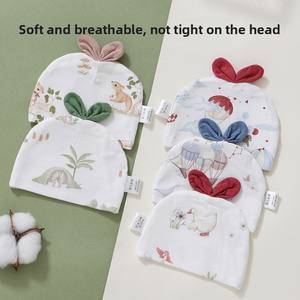 Spring & Fall Baby Bucket Chapéus para 0-3 Meses Masculino e Feminino Fino Algodão Verão Caps para Recém-nascido Fetal - Product Image 2