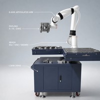 Robot de chargement CNC Cobot pour l'entretien des machines, 6 axes, capacité de charge de 20 kg, moteur et PLC en acier inoxydable
