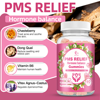 Compléments alimentaires à base de plantes les plus vendus OEM pour le soulagement du syndrome préménstruel (SPM), équilibre hormonal, gommes à mâcher, vitamine B6, certifié HALAL 100%